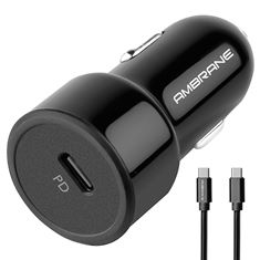 PD Car Charger, 18W fast charging Output,Type C to Type C Cable ACC-83