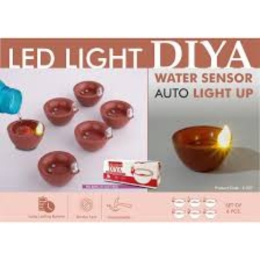 LED light diya Set of 6 | Water sensor auto light up