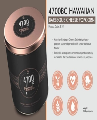 4700BC Hawaiian Barbeque Cheese Popcorn | Tin Packing | 150gm approx
