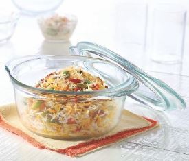 DEEP ROUND CASSEROLE WITH FLAT LID