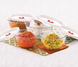 SET OF 4 BASICS MIXING BOWLS WITH LID