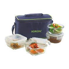 SET OF 4 LUNCH BOX SQUARE 320 ml + ROUND 240 ml (2 PCS) UNIVERSAL