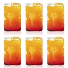 SET OF 6 CUT GLASSES  BERRY LARGE (NEW ARRIVAL)