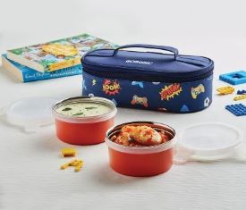 BLAZE BLUE SS LUNCH BOX SET OF 2