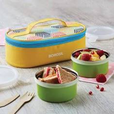 SUNSHINE YELLOW SS LUNCH BOX SET OF 2