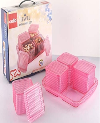 JEWEL DRY FRUIT SET (4 CONTAINERS + 1 TRAY)