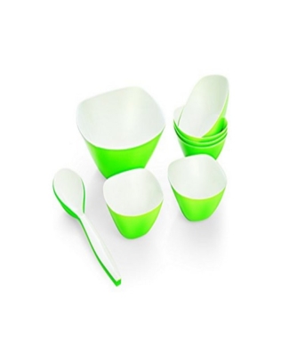 CERAMICA SERVING BOWL 8 PCS SET (20CM LARGE BOWL*1+SPOON*1+12CM SMALL BOWL*6)