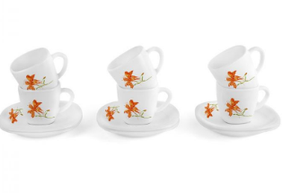 Ricca Cup & Saucer Small (Set of 6)