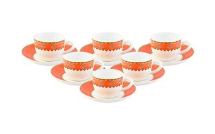 ZARAH SERIES  Zarah Platini Cup & Saucer (Set of 6)