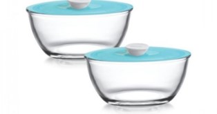 ORNELLA CHEF 500 + 500 MIXING BOWL WITH LID - 2PCS SET (T)