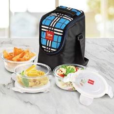 FRESH-O ROUND GLASS LUNCH BOX 3PCS SET