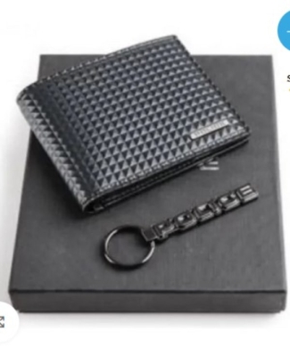 POLICE Pyramid Slim Wallet and Metal Keychain