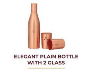 ELEGANT PLAIN BOTTLE WITH 2 GLASS