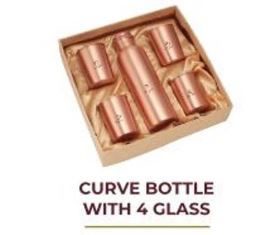 CURVE BOTTLE WITH 4 GLASS