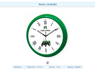 WALL CLOCK Indo Farm