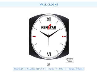 WALL CLOCK Kenstar (Chrome Plated)