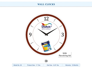 WALL CLOCK Dulux (with Revolving Ad)