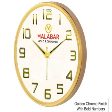 Wall Clock MALABAR (Gold & Diamonds)