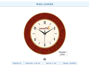 WALL CLOCK Barista (Wooden Color)