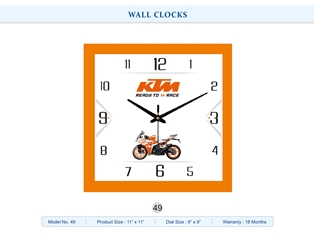 WALL CLOCK KTM