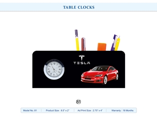 TABLE CLOCKS  Telsa