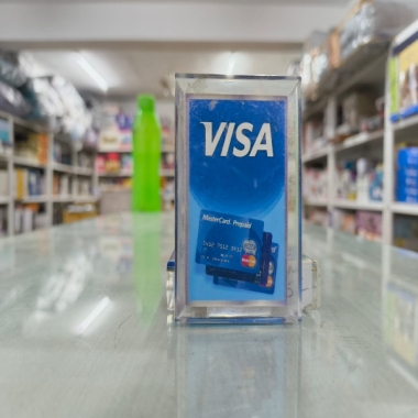 Plastic paper weight Visa