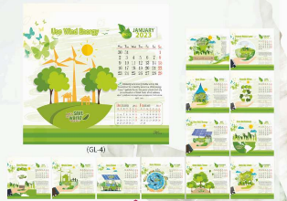 Maxi Table Calender : Let's save the World Together
