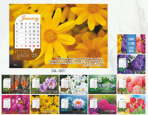 Executive Table Calender : Flower Nature Colour Spirit