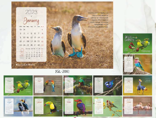 Executive Table Calender : Birds In the Garden