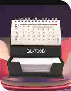 Special Calender : Cube Pad Table Calender with Sticky Notes (Blue & Black)