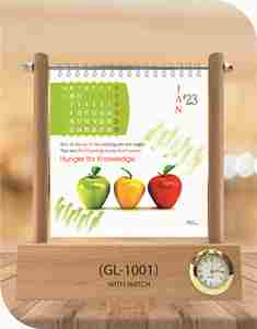 Wooden Calendar : Time Management with Watch