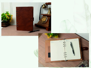 A5 ARCH LEVER NOTE BOOK : Mont Blanc (Brown & Maroon)