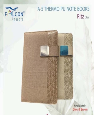 THERMO PU NOTE BOOK : Ritz (Grey & Brown)