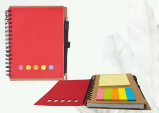 Note Book A6 : A6 Wiro Note Book Ecoline (Red) Sticky Notes