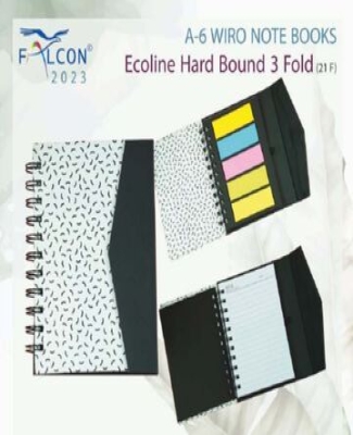 Note Book A6 : A6 Wiro Hard Bound 3 Fold