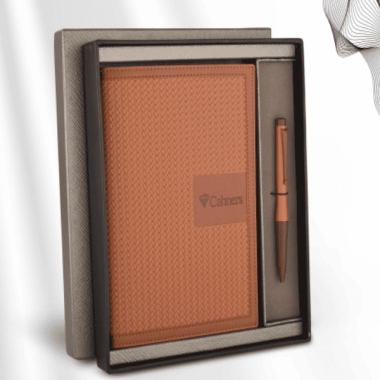 CAHNERS NOTEBOOK & PEN SET ( TAN )