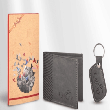 CALGARY WALLET & KEYCHAIN SET