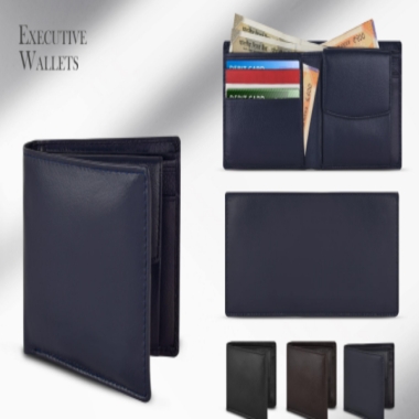 PLAIN LEATHER WALLET ( BLACK )