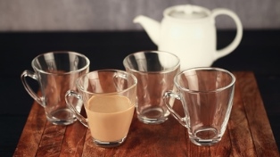 Femora Glass Clove Tea Mug Coffee Mug - Set of 4- 210 ML FMTCCLV04