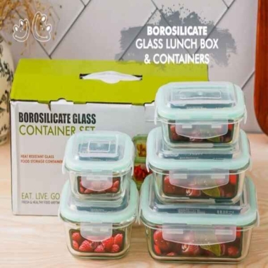 5 in 1 Glass Container set