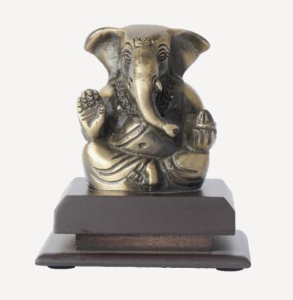 Lord Ganesha- Wood & Metal