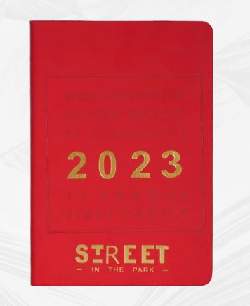 A-5 Hard Cover Notebook Street in the Park