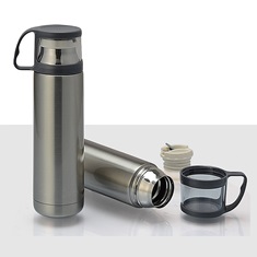 STEEL FLASK WITH CUP (500 ML) GM-239