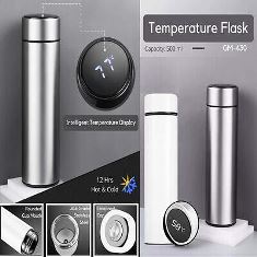 DOUBLE WALL VACUUM FLASK WITH TEMPERATURE DISPLAY (450 ML) GM-430