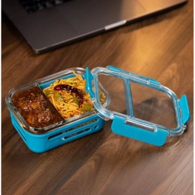 Fresh Grip Compartment Tiffin - 580ML (Blue)