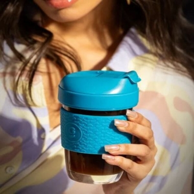 Sillicon Coffe Mug - SipEase - 320ML (Tranquil Teal )
