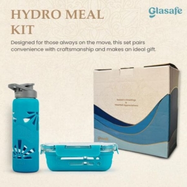 DIWALI COMBO 4 - Hydro Meal Kit - 1 Bottle + 1 compartment Tiffin