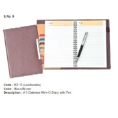 A 5 Dateless Wire-O Diary with Pen (176 Pages)