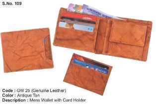 Mens Wallet with Card Holder - Genuine Leather