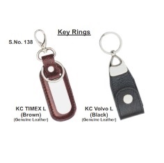Key Ring with Dog Hook - Genuine Leather